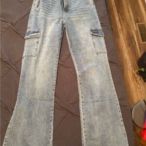 KanCan Women's High Rise Light Blue Jeans